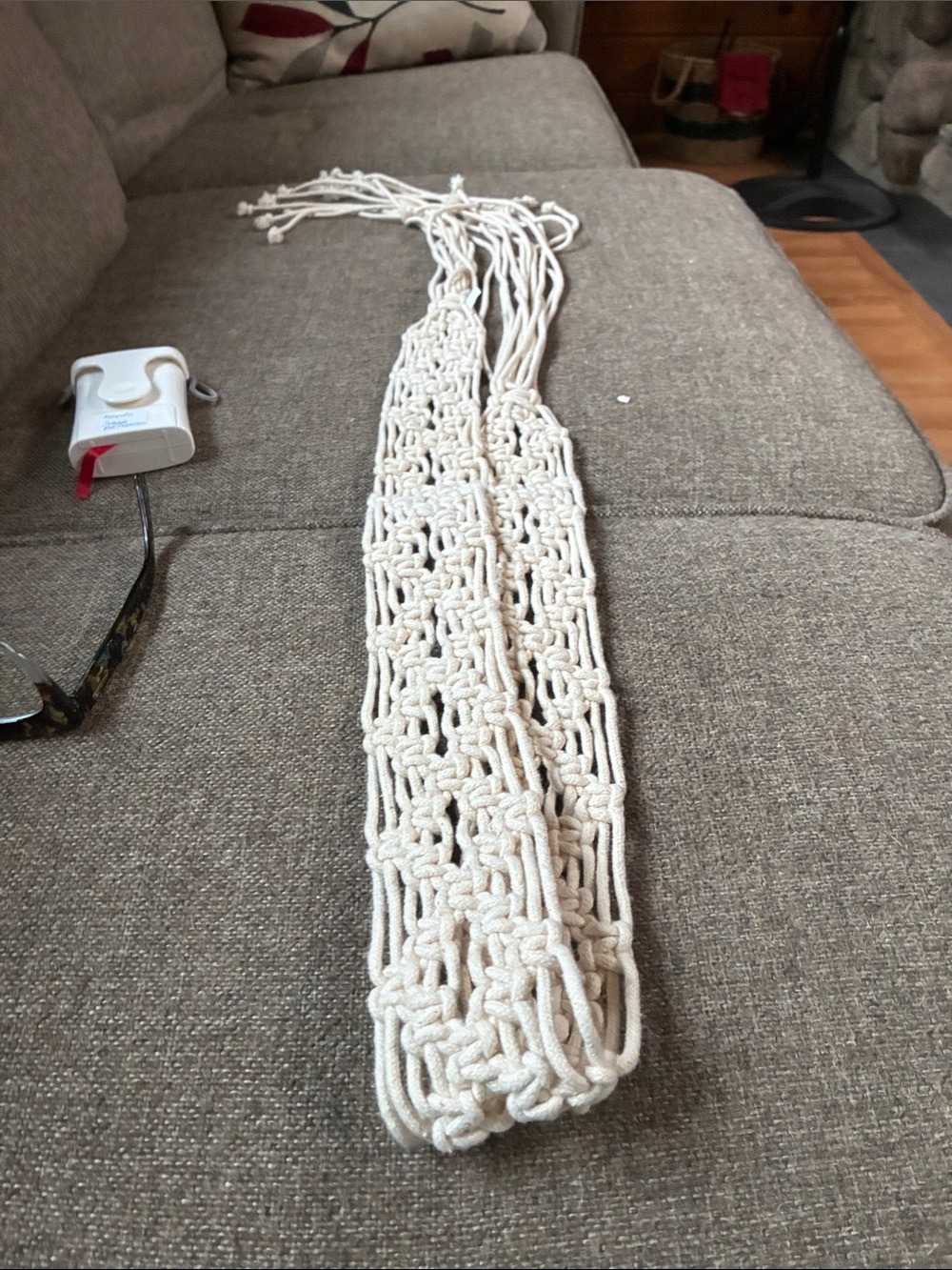 Macrame Belt, yoga mat carrier, table runner, plant hanger or hat hanger